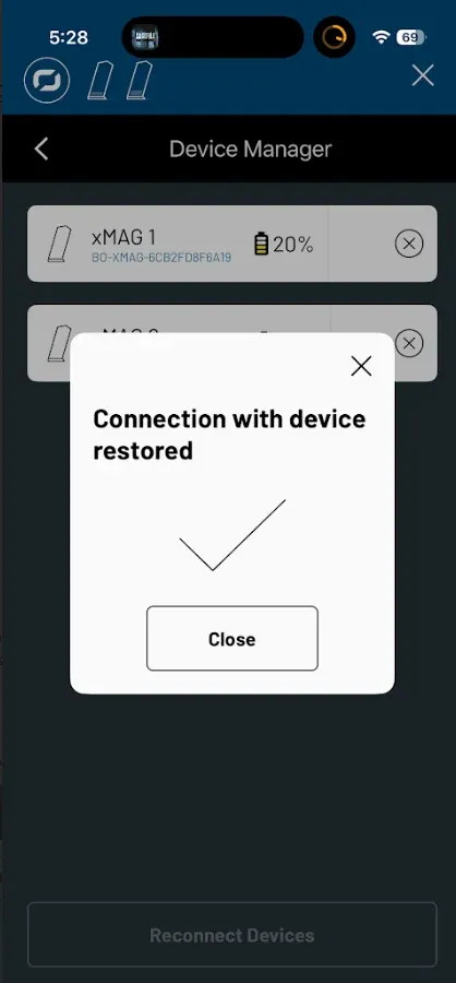 XMags Disconnecting